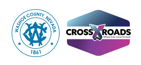 Washoe County and Crossroads partner logos